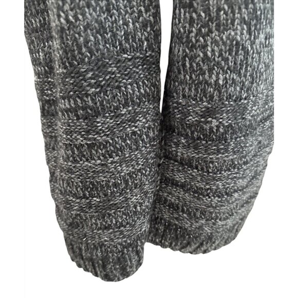 Chunky Knit Infinity Scarf Dark Gray Heathered Acrylic Blend Cozy Accessory - Picture 2 of 2